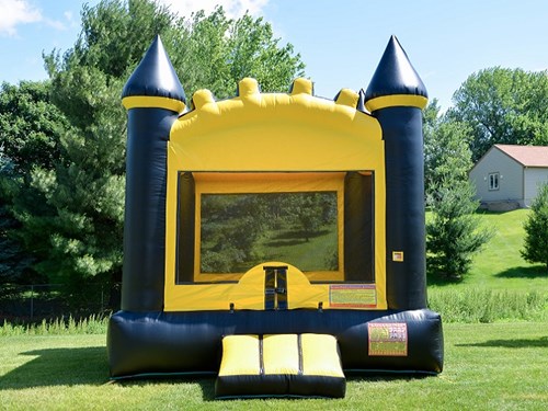 Black and Gold Castle Inflatable Bounce House