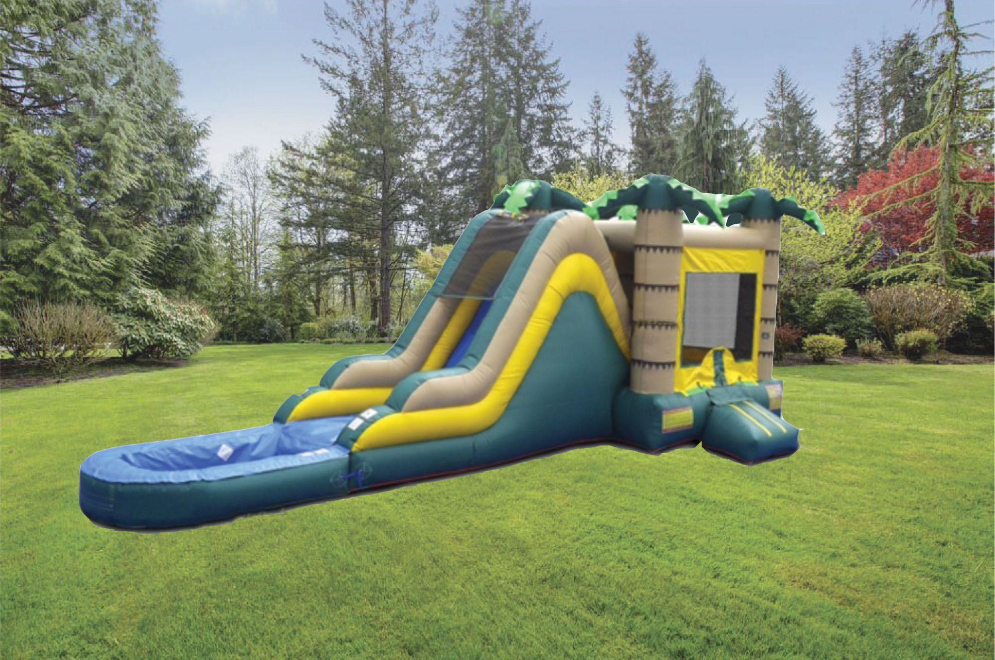 Palm Combo Inflatable Bounce House
